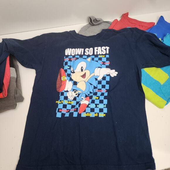 Boys Huge Bundle Character Tees Long & Short Sleeve Plus Zip Up Hoodie Size 8 - Picture 6 of 8